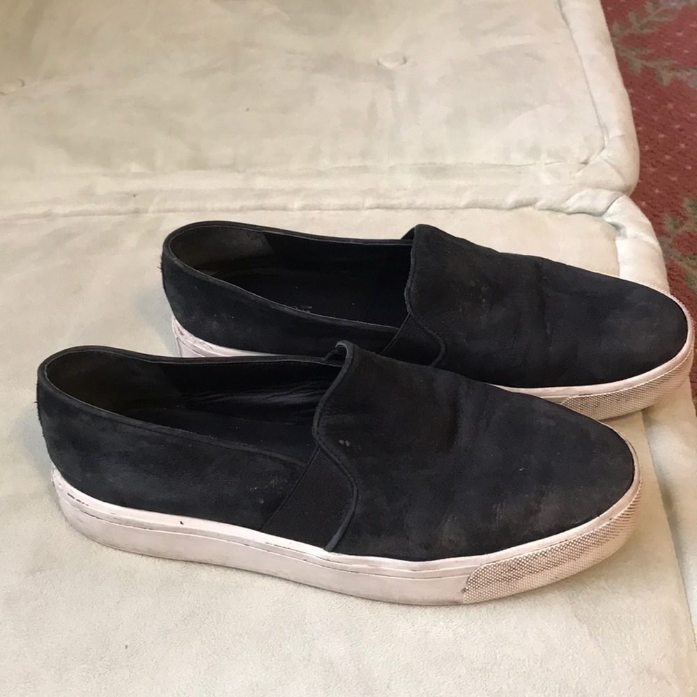 Black Vince slip on sneakers